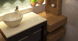 Acabados en mármol y madera tallada